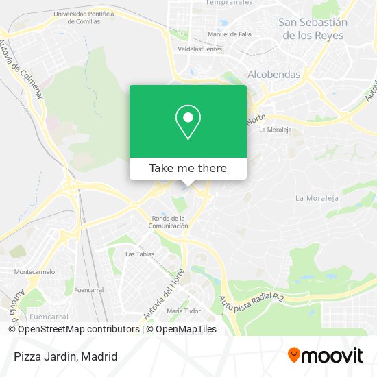 Pizza Jardin map