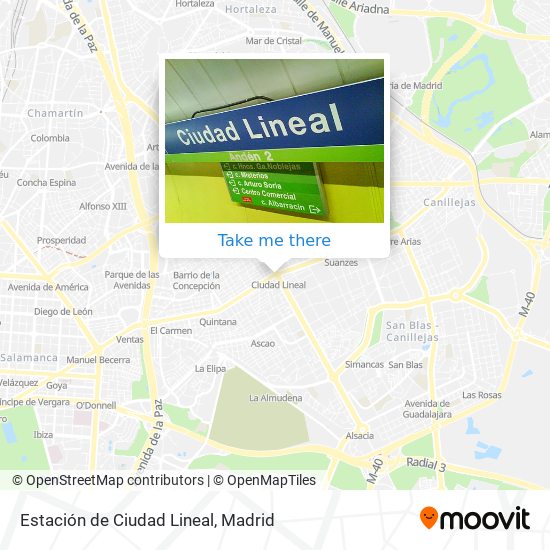 Estación de Ciudad Lineal map