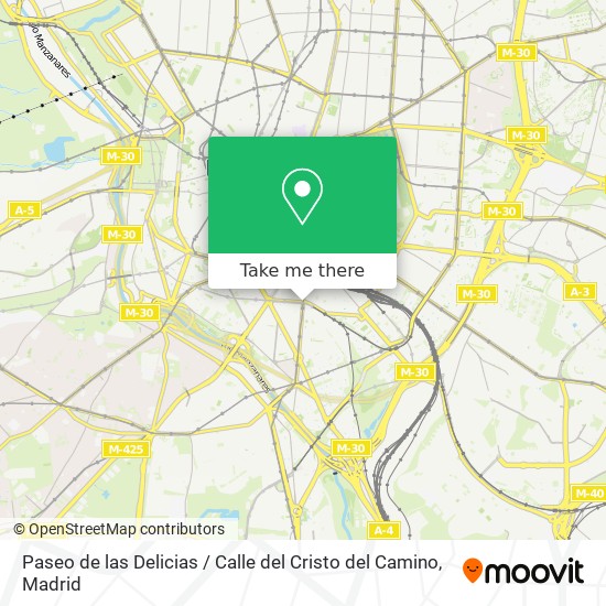 Paseo de las Delicias / Calle del Cristo del Camino map