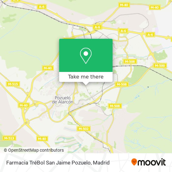 mapa Farmacia TréBol San Jaime Pozuelo