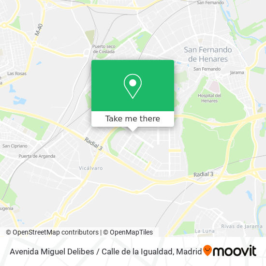 Avenida Miguel Delibes / Calle de la Igualdad map
