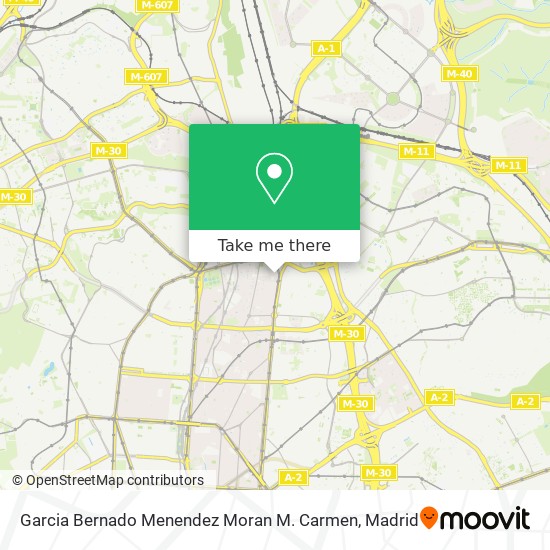 Garcia Bernado Menendez Moran M. Carmen map