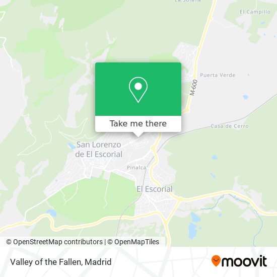 mapa Valley of the Fallen