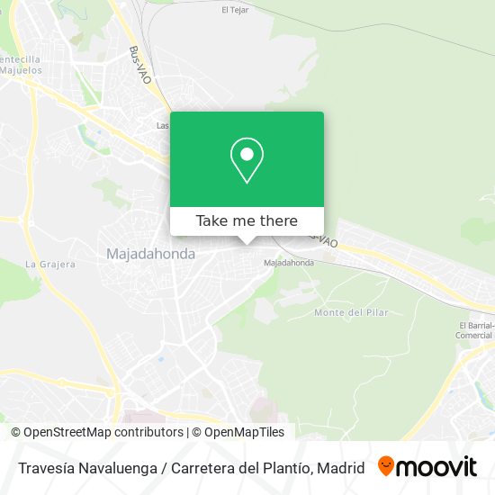 mapa Travesía Navaluenga / Carretera del Plantío