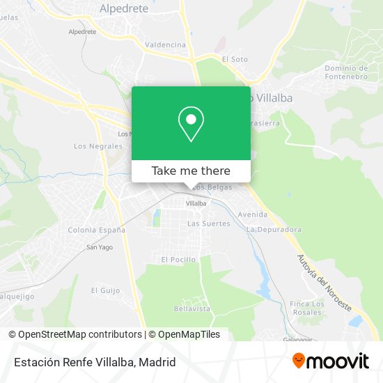 mapa Estación Renfe Villalba