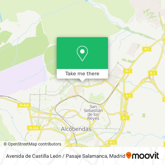 mapa Avenida de Castilla León / Pasaje Salamanca