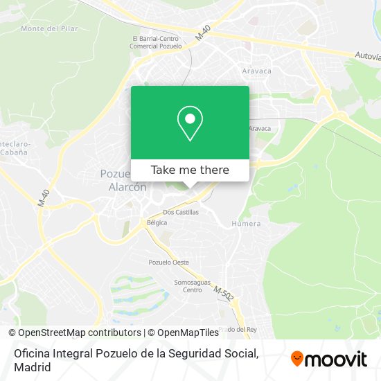 Oficina Integral Pozuelo de la Seguridad Social map