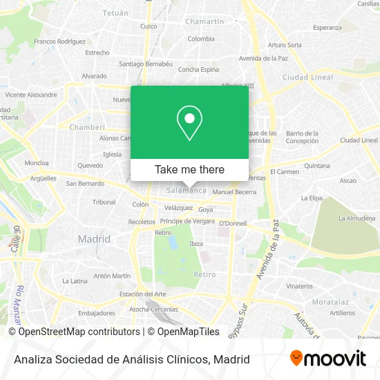 Analiza Sociedad de Análisis Clínicos map