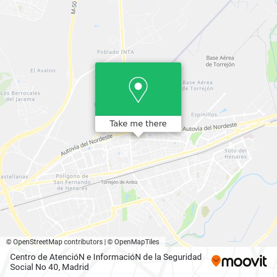 Centro de AtencióN e InformacióN de la Seguridad Social No 40 map