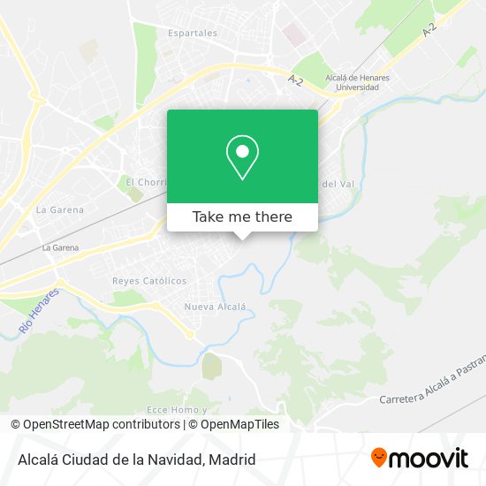 Alcalá Ciudad de la Navidad map