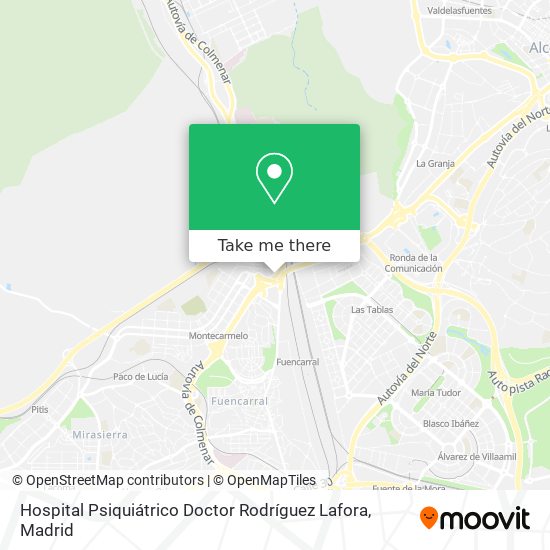 mapa Hospital Psiquiátrico Doctor Rodríguez Lafora