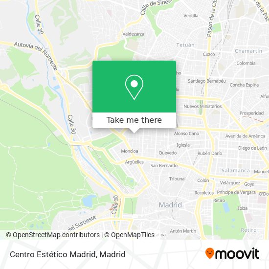 Centro Estético Madrid map