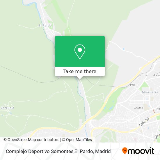 Complejo Deportivo Somontes,El Pardo map
