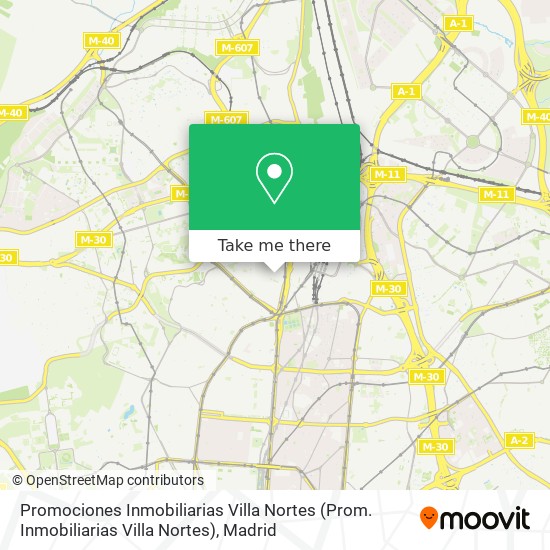 mapa Promociones Inmobiliarias Villa Nortes