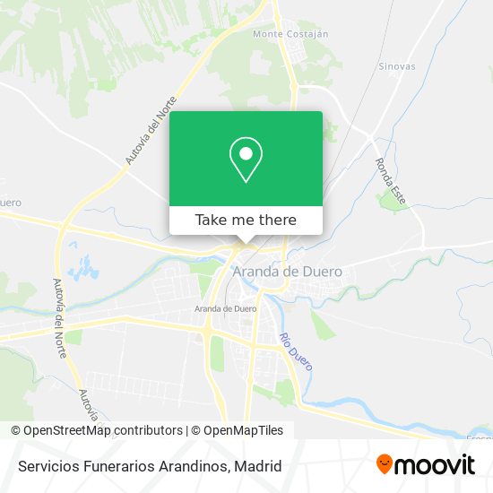 mapa Servicios Funerarios Arandinos