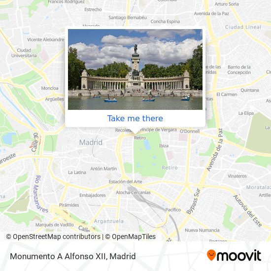 mapa Monumento A Alfonso XII