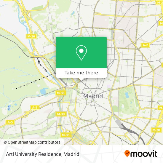 mapa Arti University Residence