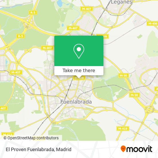 El Proven Fuenlabrada map