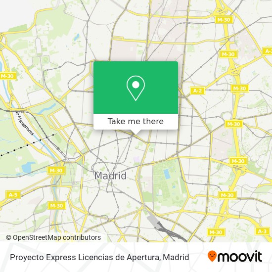 Proyecto Express Licencias de Apertura map