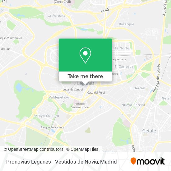 mapa Pronovias Leganés - Vestidos de Novia