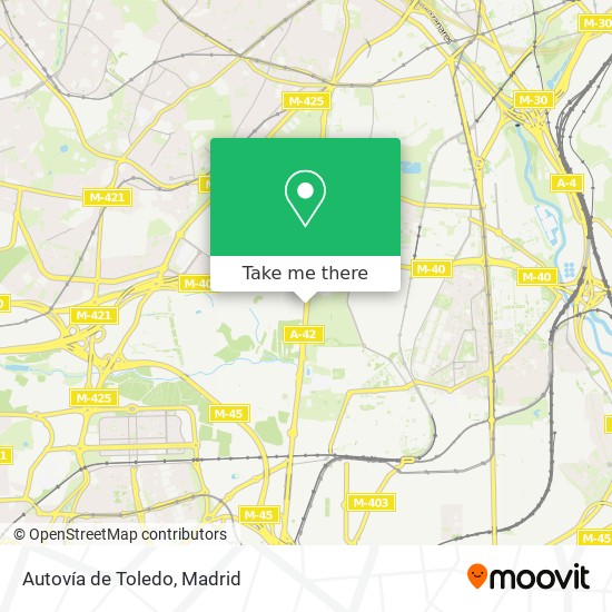 mapa Autovía de Toledo