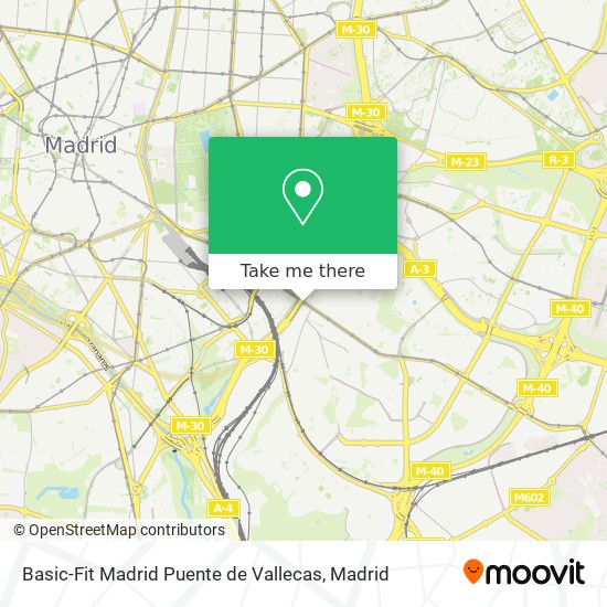 Basic-Fit Madrid Puente de Vallecas map