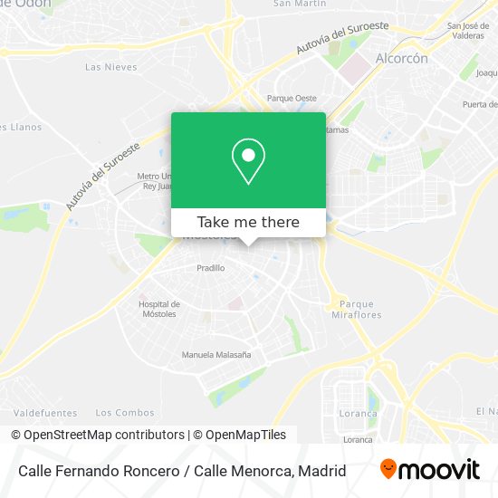 Calle Fernando Roncero / Calle Menorca map