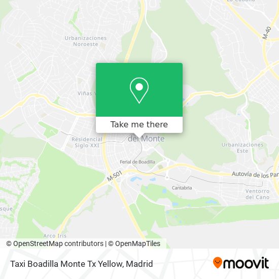 Taxi Boadilla Monte Tx Yellow map