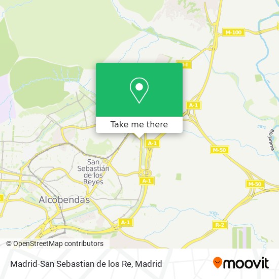 Madrid-San Sebastian de los Re map