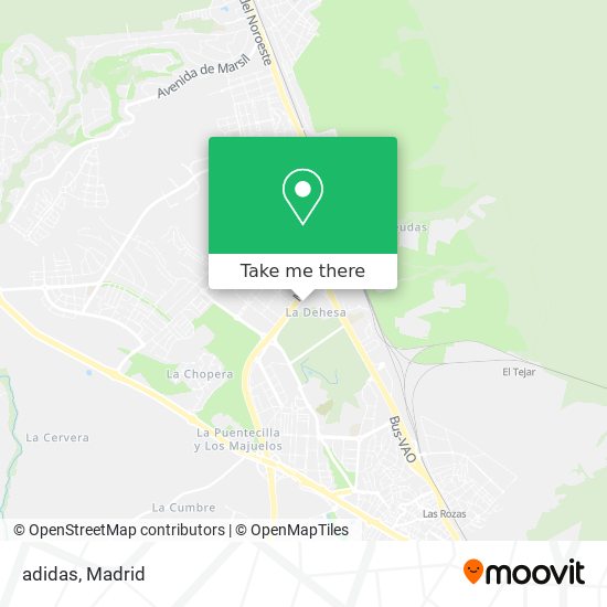 How to get to adidas in Las Rozas De Madrid by Bus or