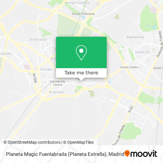 mapa Planeta Magic Fuenlabrada (Planeta Estrella)