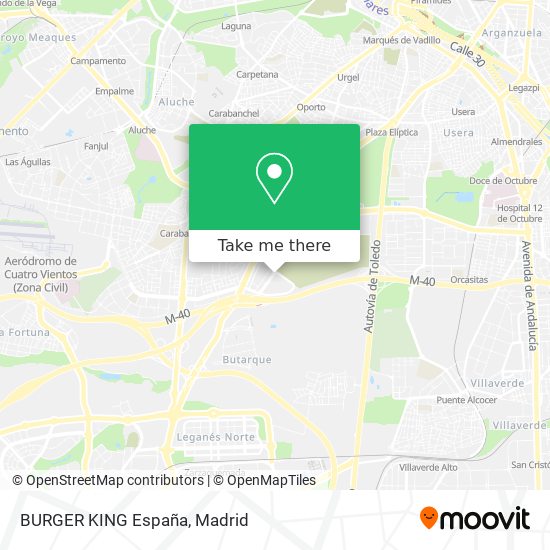 BURGER KING España map