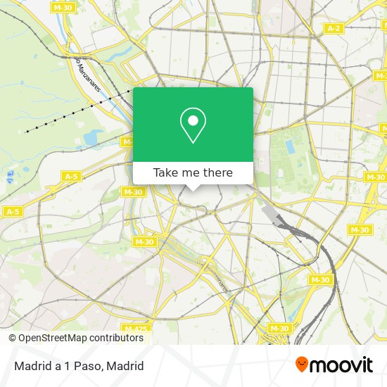 Madrid a 1 Paso map