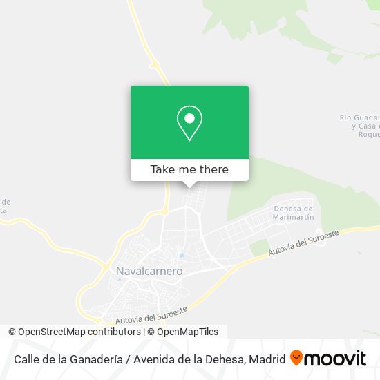 mapa Calle de la Ganadería / Avenida de la Dehesa