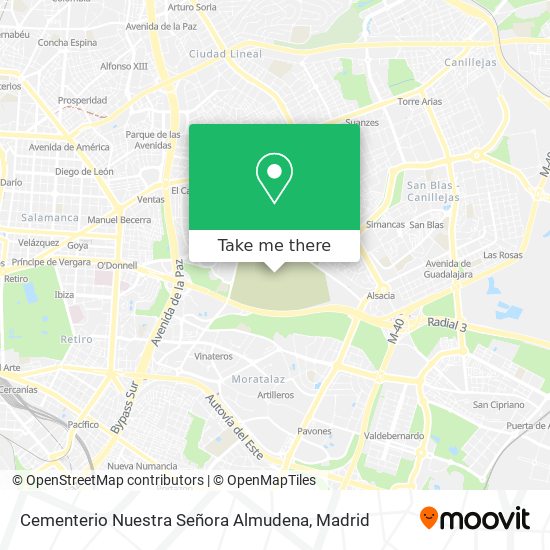Cementerio Nuestra Señora Almudena map
