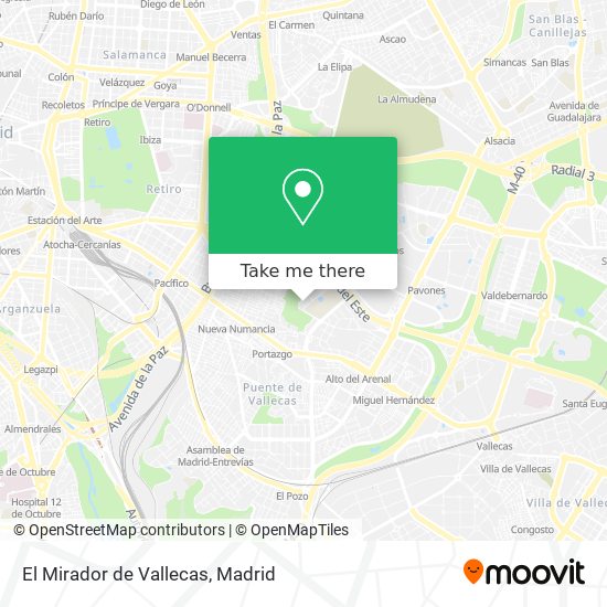 mapa El Mirador de Vallecas