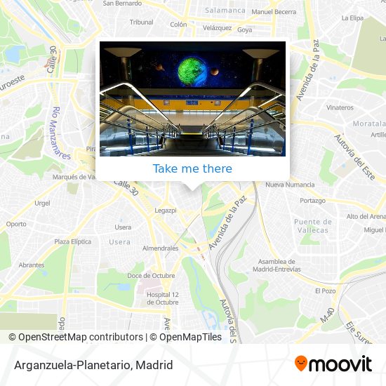 Arganzuela-Planetario map