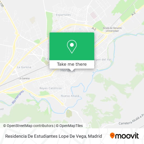 mapa Residencia De Estudiantes Lope De Vega