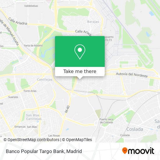 Banco Popular Targo Bank map