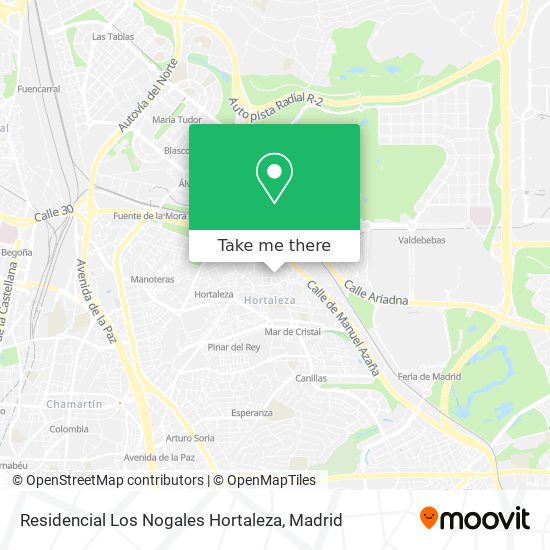 Residencial Los Nogales Hortaleza map