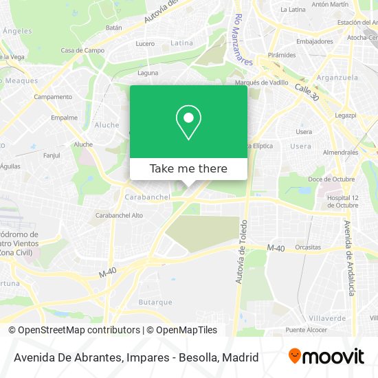 mapa Avenida De Abrantes, Impares - Besolla