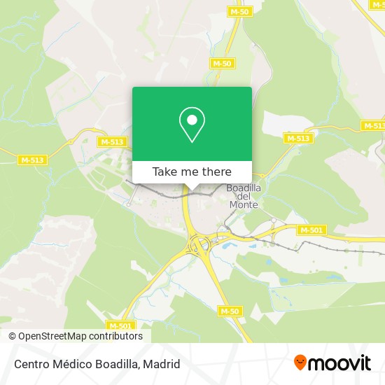 Centro Médico Boadilla map