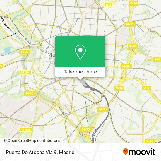 Puerta De Atocha Vía 9 map