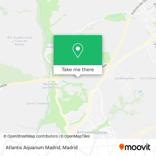 mapa Atlantis Aquarium Madrid