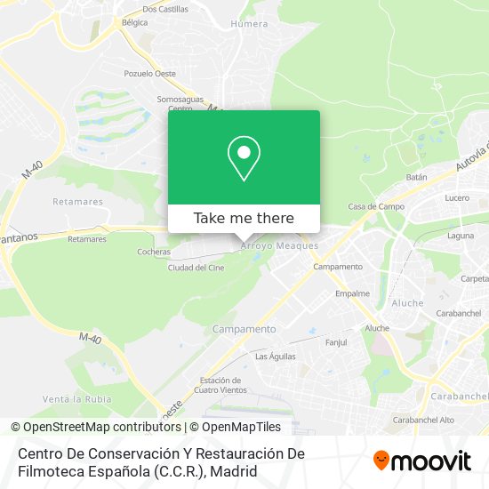 Centro De Conservación Y Restauración De Filmoteca Española (C.C.R.) map