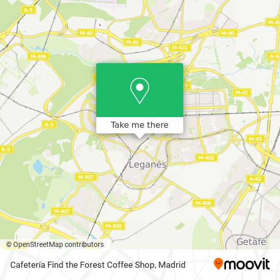 Cafetería Find the Forest Coffee Shop map