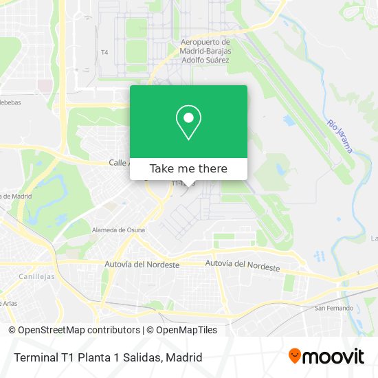 Terminal T1 Planta 1 Salidas map