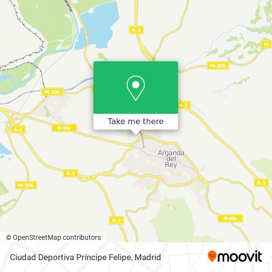 mapa Ciudad Deportiva Príncipe Felipe