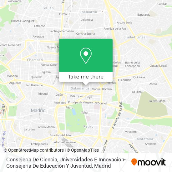 Consejería De Ciencia, Universidades E Innovación-Consejería De Educación Y Juventud map