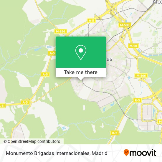 mapa Monumento Brigadas Internacionales